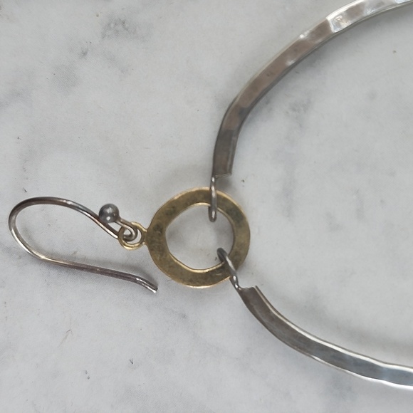 BARSE SILVER DANGLE HOOP EARRINGS - Picture 5 of 6